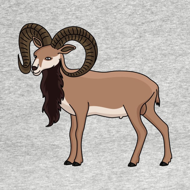 Mouflon goat illustration by Cartoons of fun